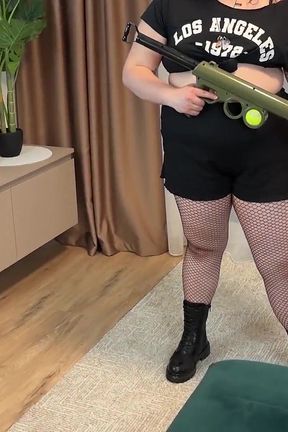 Testicular Test! We're Testing to See if His Balls Will Burst with Iron Shoes and Tennis Balls. Crazy Damage to His Ugly Body