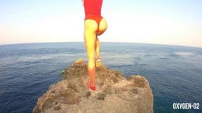 Horny Couple Fucks on Rock for Creampie