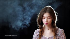Sexy Russian Girl Smoking Cigarette Slow Tease