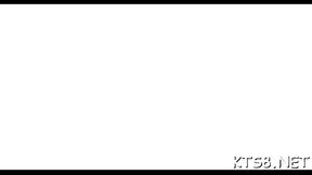 Nasty shemale gets her throat and backdoor screwed beastly