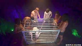 Abigaiil Morris - Caged And Cum-hungry: Abigaiils Blowbang