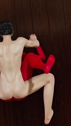 Mihawk Roughly Fucks Futanari Succubus in Mouth and Ass