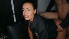 Katana Kombat - Bootyfull Brunette In The Form Of Police Does Blowjob And Fucks With D