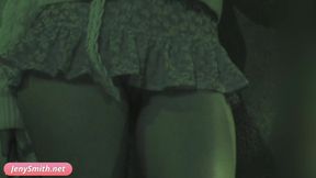 Petite babe flaunts bare pussy and ass in high heels