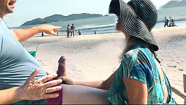 Public MILF gives bigcock blowjob then anal