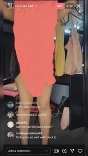 INSTAGRAM SLUT EXPOSES PUSSY AND BOOBS DURING DRESS TRY ON HAUL LIVE (Portrait for phone)