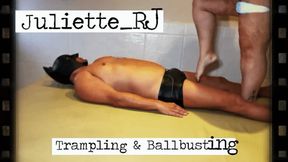 Juliette_RJ on a sexy Trampling with Ballbusting - FOR MOBILE DEVICE USERS - TRAMPLING - BBW QUEEN - FOOT FETISH - SLAVE CUM