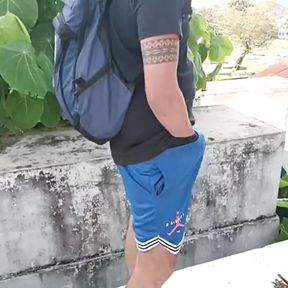 Daddy pinoy jerk off outdoor