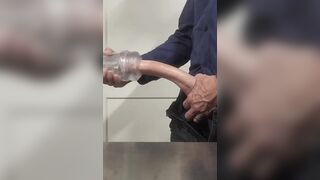 Cumpilation Curved BWC vs Clear fucktoy--Lots of jism