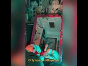 Alt Nonbinary Slut Gets Off in Front of Their Mirror with a Hitachi