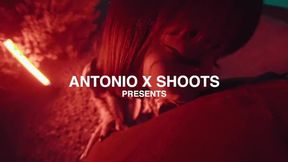 Hispanic slut licks my cock in public and plays with jizz