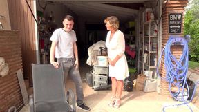 Agedlove - Mature Fucks with Sam During a Garage Sale