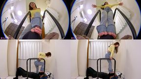 Mai Arisu - Trampling the face of a man who loves soles with her Bare Feet - MOV