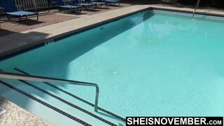 Getting Naked after Hanging out in the Swimming Pool, Ebony Babe Msnovember