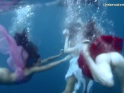 Tenerife underwater swimming with hot girls