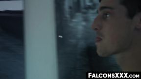 FalconsXXX.com - Hansome man barebacks hunk after sucking big fat dick in a wild ride