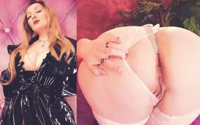 Curvy MILF Arya Grander plays with her juicy wet pussy and big ass in stockings