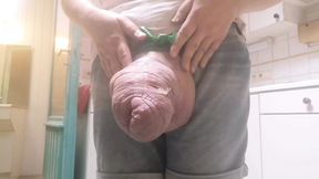 Fingering My Big Cock Till Cuming