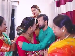 Asian Husband fucks his all four wives at the same time ( Hindi Audio)
