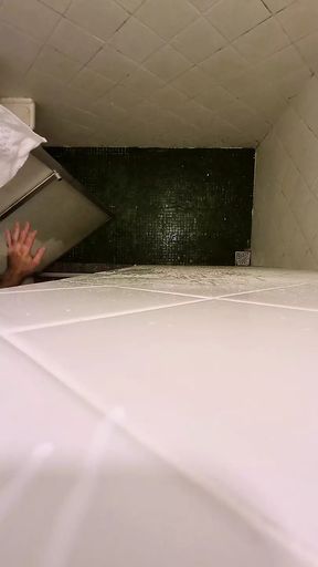 Quick blowjob in the gym bathroom.