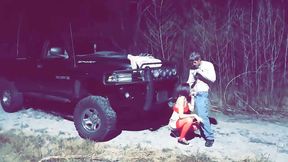 ”Smoking Hoe Lifts Her Skirt For Outdoor Oral Pleasure”