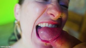 Intense POV Blowjob Experience - Using My Teeth for Extra Pleasure on Nikolaz's Big Member