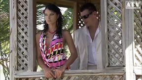 Lucy Belle a brunette Italian slut gets fucked in the ass by