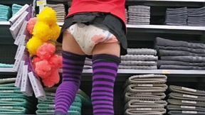 Femboy Wetting & Messing Diaper At Mall
