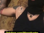 Masked Footslave Worships Alpha
