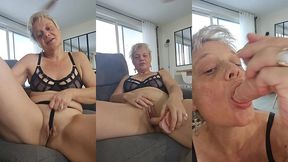 un gode dans la chatte un plug dans le cul un vibro sur mon clito une milf ...