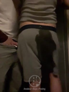 Late Night, Empty Street... a Straight Boy Decided to Piss on His Twink Flatmate for Fun!