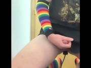 Cumming Hard With Huge Butt Plug In Ass