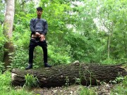 Piss from a tree trunk