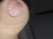 I jerk off my sweet dick in driving my car on the road extreme masturbate