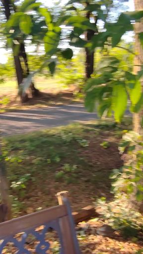 Big Slut Known on the Cycle Path Gets Fucked on the Bench but the Tractor Ruins Everything