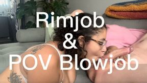 Rimjob and POV Blowjob