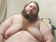 Massive 550lb Superchub jacks off