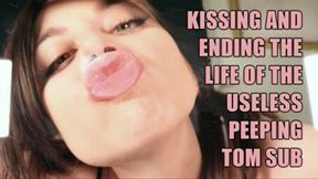 KISSING AND ENDING THE LIFE OF THE USELESS PEEPING TOM SUB 1080P - ELLIE IDOL