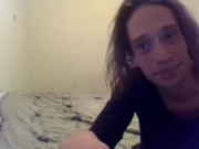 Clothed Transgirl Hoping You A Good Nite & Making a Guest Bed for You (SFW)