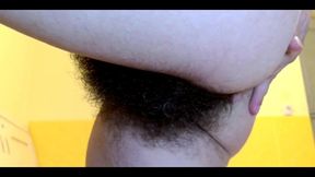Finger Hairy Ass and Tease Clit