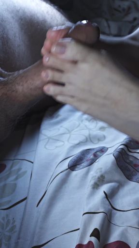 Moonlit Footjob with Perfect Pink Soles - Deep Worship &amp; Explosive Cumshot   Clip 1