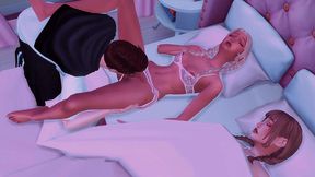 stepfather seduced daughter s friend & stepdaughter for a hard threesome with deep throat and anal sex (sims + anime hentai + sfm)