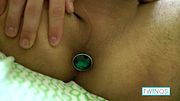 Skinny Brunette Rolf Olsen Shoots A Sticky Tasty Cum Load!