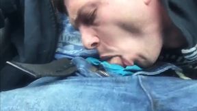 Outdoor Blowjob and Swallow with a Handsome Stranger