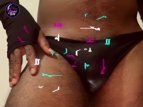 Black Leather Girl Panty Dance - Front &amp; Back Tease