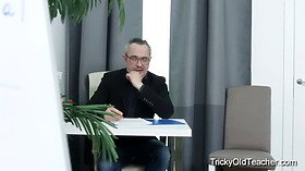 Tricky Old Teacher - Hot blonde babe fucks her teacher