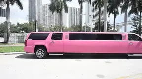 Italian mistress in limousine mocked you