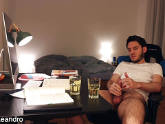 Piss and cum in drinking glass gay urination