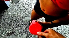 drinking piss in the streets of natal rio grande do norte, brazil