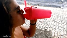 drinking piss in the streets of natal rio grande do norte, brazil